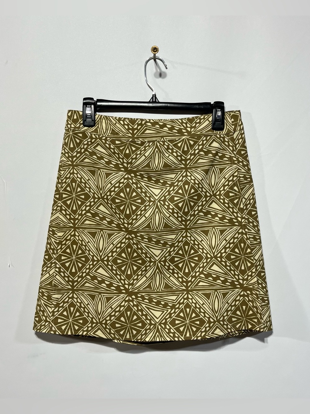 Ripskirt‎ Hawaii Olive and Cream Patterned Skirt Size Small